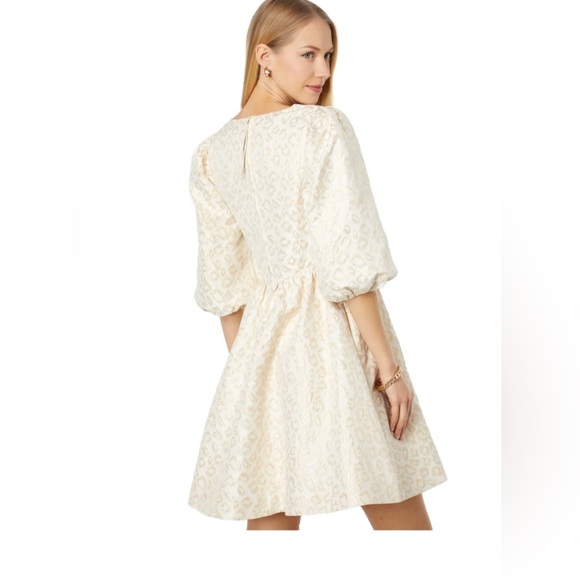 NWT Lilly Pulitzer Calyssa 3/4 Sleeve Leopard Print Dress Size 8 - Picture 5 of 10